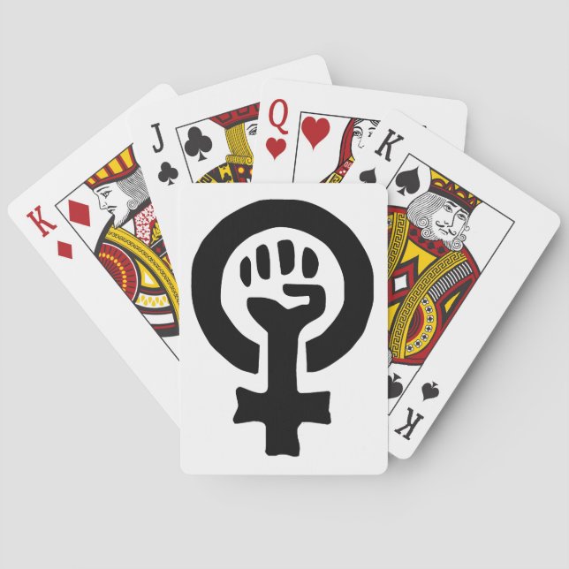 Feminist Symbol Logo Playing Cards (Back)