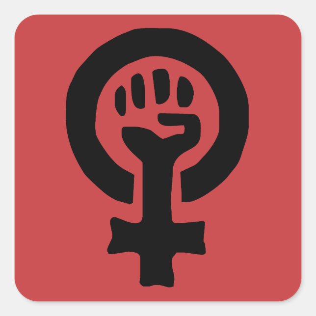 Feminist Symbol Logo Square Sticker (Front)