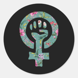Feminist Symbol Protester Support Resist Fist 2  Classic Round Sticker