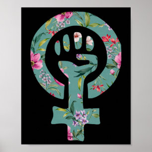 Feminist Symbol Protester Support Resist Fist 2  Poster