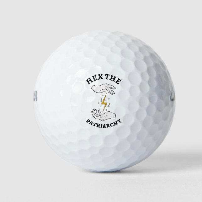 Feminist Witch - Hex The Patriarchy I Golf Balls (Front)
