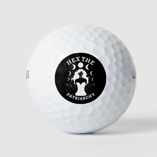 Feminist Witch - Hex The Patriarchy II Golf Balls (Front)