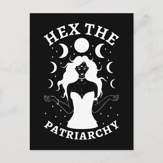 Feminist Witch - Hex The Patriarchy II Postcard (Front)