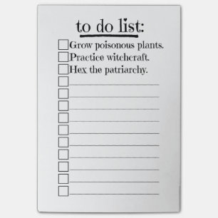 Feminist Witch To Do List Post-it Notes
