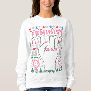 Feminist Woman Ugly Christmas Sweater Sweatshirt