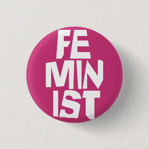 Feminist women female girl me too equal woman 3 cm round badge