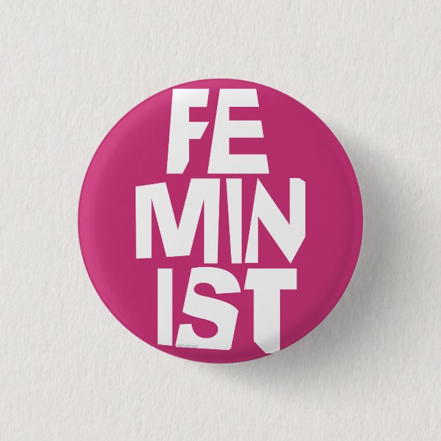 Feminist women female girl me too equal woman 3 cm round badge (Front)