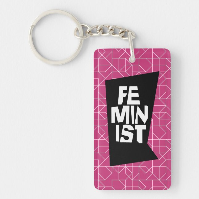 Feminist women female girl me too equal woman key ring (Front)