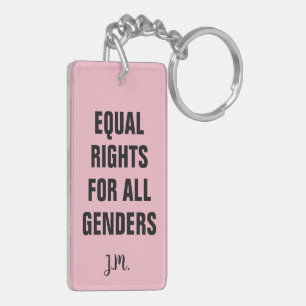 Feminist women female girl me too equal woman key ring