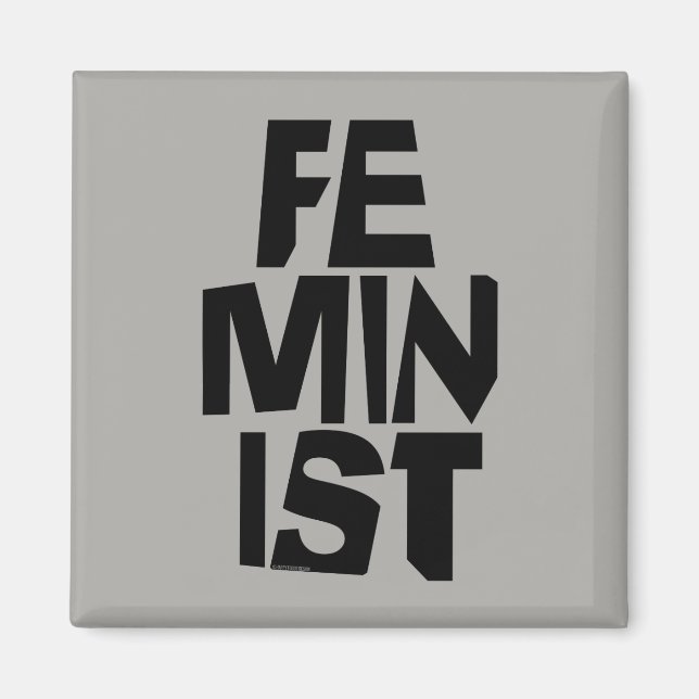 Feminist women female girl me too equal woman magnet (Front)