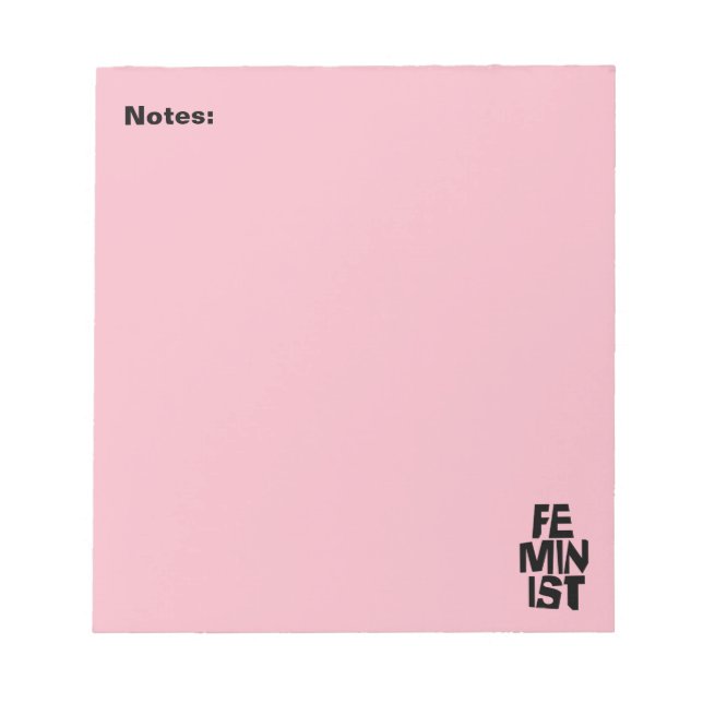 Feminist women female girl me too equal woman notepad (Front)