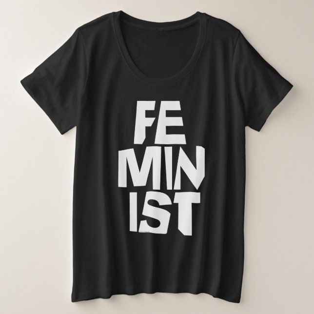 Feminist women female girl me too equal woman plus size T-Shirt (Design Front)