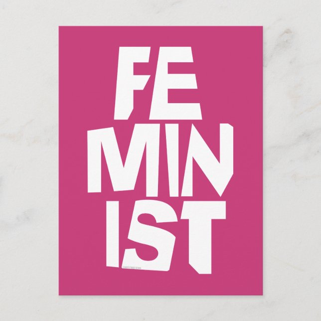 Feminist women female girl me too equal woman postcard (Front)