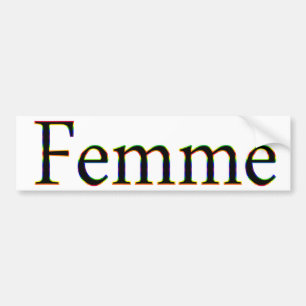 Femme Bumper Sticker