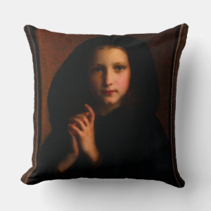 Femme Dans Un Manteau by Adolphe Piot Cushion
