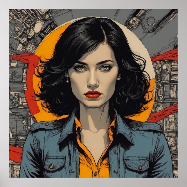 Femme Fatale Elegance: Noir Chic Poster (Front)