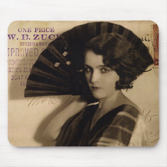 Femme Fatale in Sepia Mouse Pad (Front)