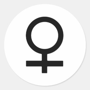 Femme Gender Symbol Classic Round Sticker