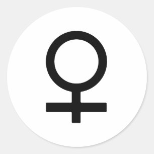 Femme Gender Symbol Classic Round Sticker