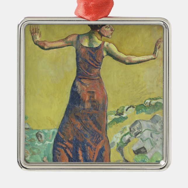 Femme Joyeuse Metal Tree Decoration (Front)