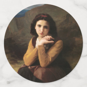 Femme Mignonne of Young Woman by Bouguereau Confetti