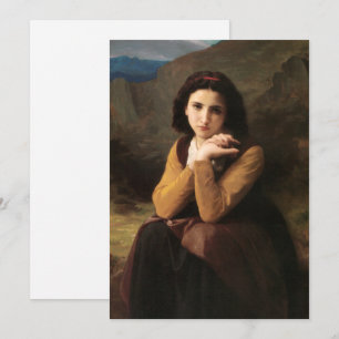 Femme Mignonne of Young Woman by Bouguereau Holiday Card