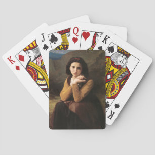Femme Mignonne of Young Woman by Bouguereau Playing Cards
