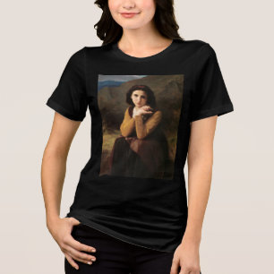 Femme Mignonne of Young Woman by Bouguereau  Tri-Blend Shirt
