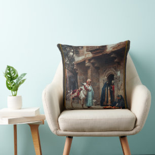 Femmes Arabes Devant Une Porte Cushion