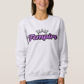 FEMPIRE Logo Purple–Crown Empowerment Design Sweatshirt