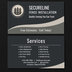 Fence Insallation Business Card