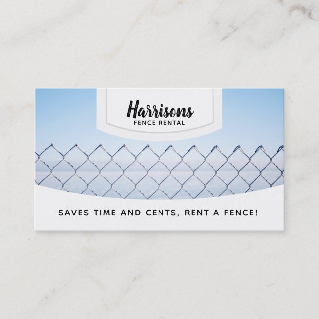 Fence Rental Business Cards (Front)