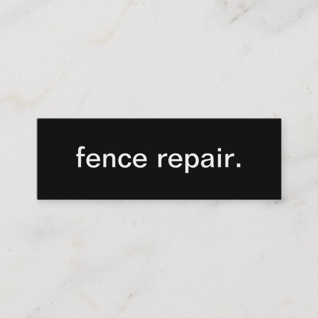 Fence Repair Business Card (Front)