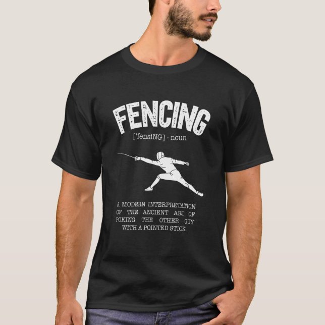 Fencer Dictionary Fencing T-Shirt (Front)