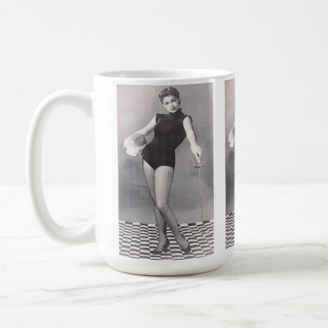 Fencer Pinup Girl Coffee Mug (Left)