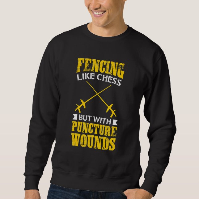 Fencer  Tee Fencing Like Chess But With Puncture W (Front)