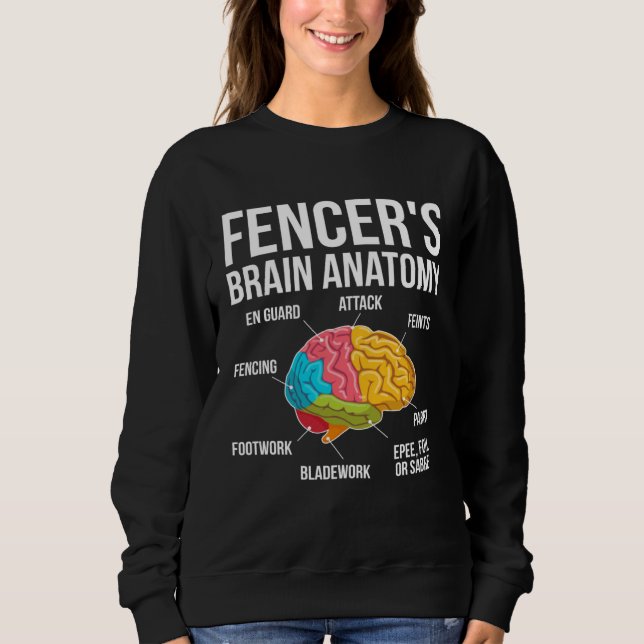 Fencers Brain Anatomy Fencing Fencer Sweatshirt (Front)