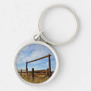 Fences in Field Key Ring