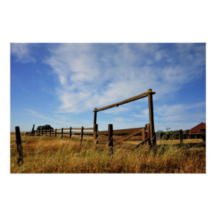 Fences in Field Poster
