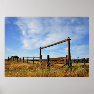 Fences in Field Poster