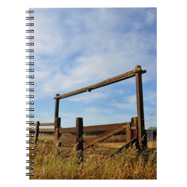 Fences in Field Spiral Notebook (Front)