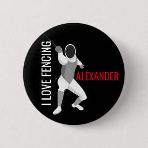 Fencing 6 Cm Round Badge