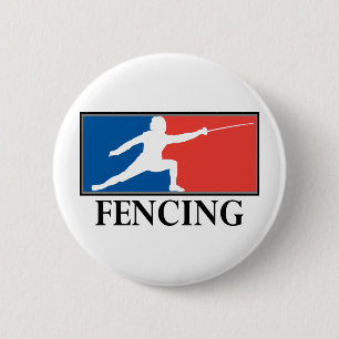 Fencing 6 Cm Round Badge