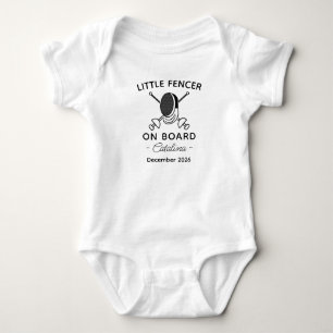 Fencing Baby Shower Little Fencer on Board Fencer Bodysuit