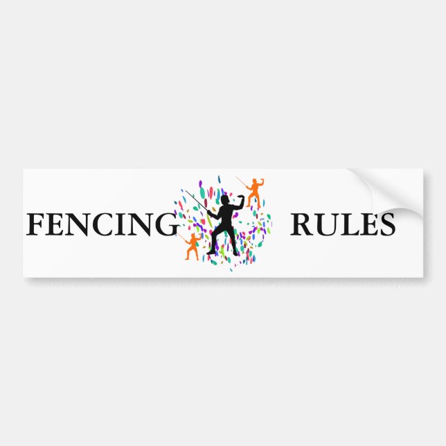 FENCING BUMPER STICKER (Front)