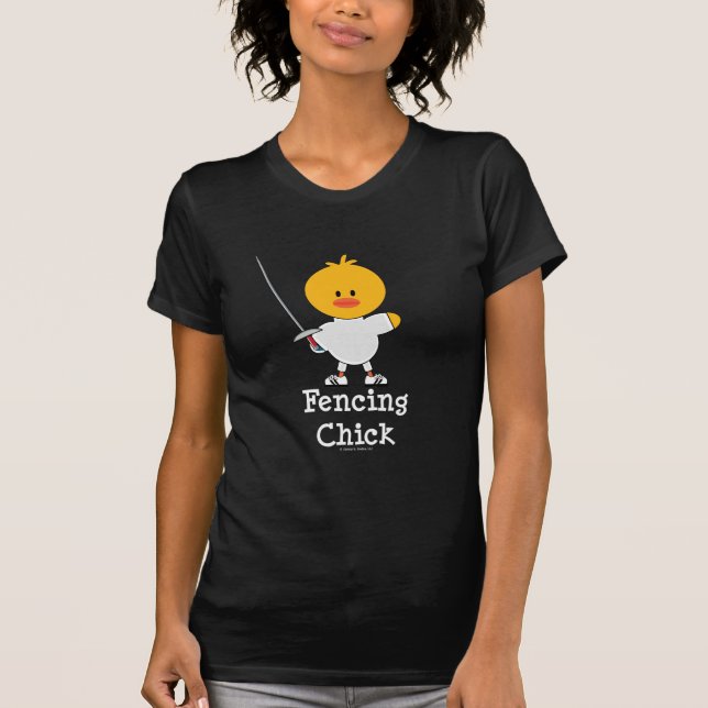 Fencing Chick Layered Tee (Front)