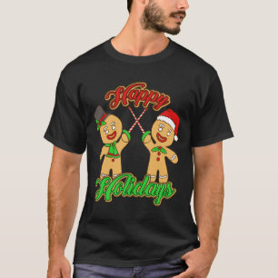 Fencing Christmas Gingerbread Men Holiday Xmas T-Shirt