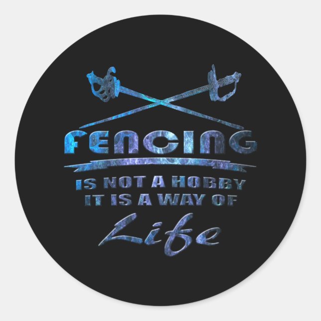 Fencing Classic Round Sticker (Front)