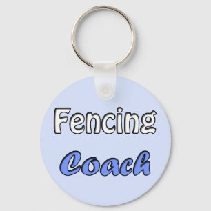 Fencing Coach Key Ring