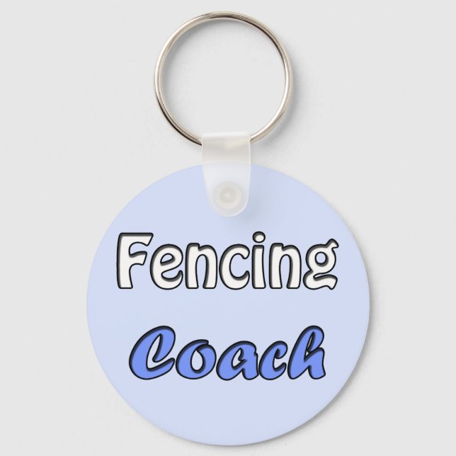 Fencing Coach Key Ring (Front)